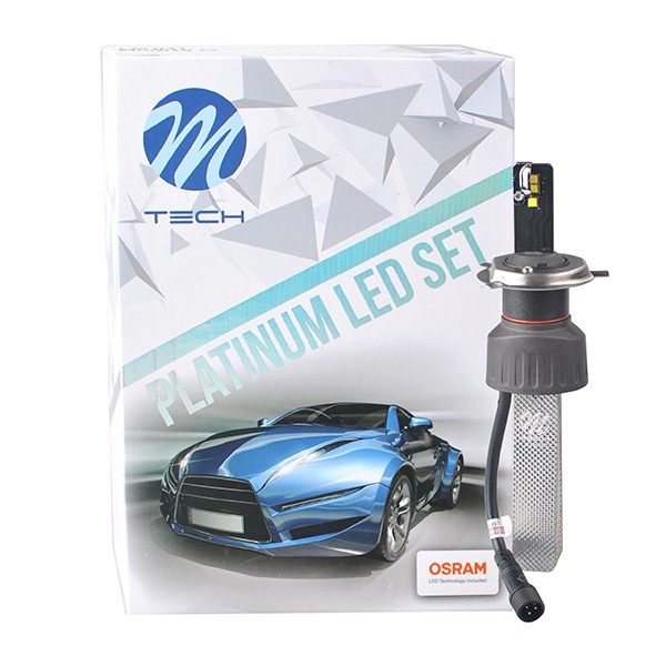 M-Tech Kit Led  H4 OSRAM PLATINUM 12/24V 5.700K 5200lm KIT SET (με ψύκτρα Λεπίδες - Φτερού) 2τεμ.