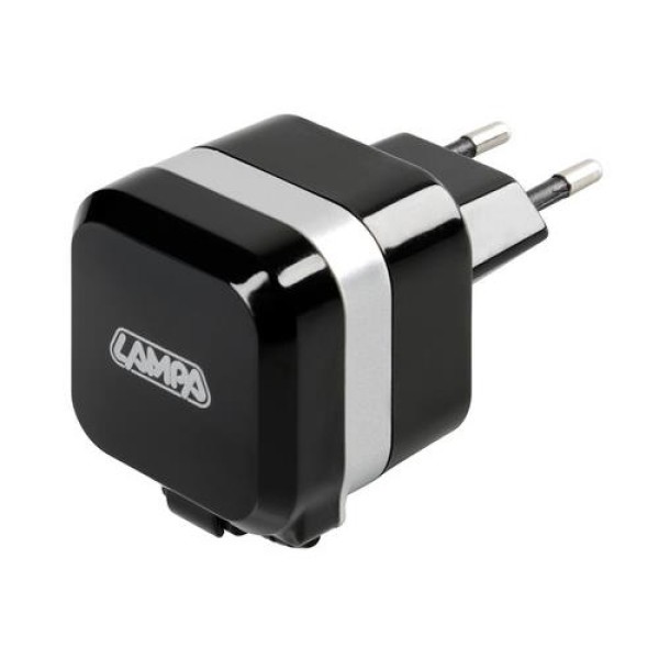 Lampa ΠΡΙΖΑ 230V 12 ΜΕ 1 USB ΚΑΙ ΚΑΛΩΔΙΟ ΦΟΡΤΙΣΗΣ MICRO USB 90cm 2400mA FAST CHARGER