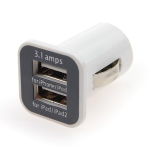 Amio ΦΟΡΤΙΣΤΗΣ ΑΝΑΠΤΗΡΑ ΜΕ 2 ΘΥΡΕΣ USB 12/24V - 3.1A (ΛΕΥΚΟΣ) AMiO - 1 ΤΕΜ.