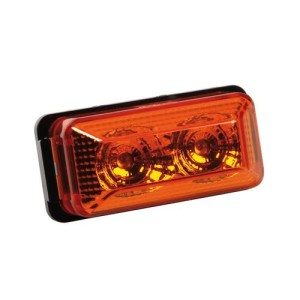 Lampa Φως Φορτηγού 24V 2LED 70x35mm Πορτοκαλί