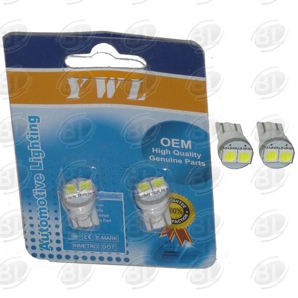 ΛΑΜΠΕΣ LED T10  ΑΚΑΛΥΚΕΣ 4LED ΛΕΥΚΕΣ  "YWL" (T10) - (ΤΑΙ) - Mixeshop.gr